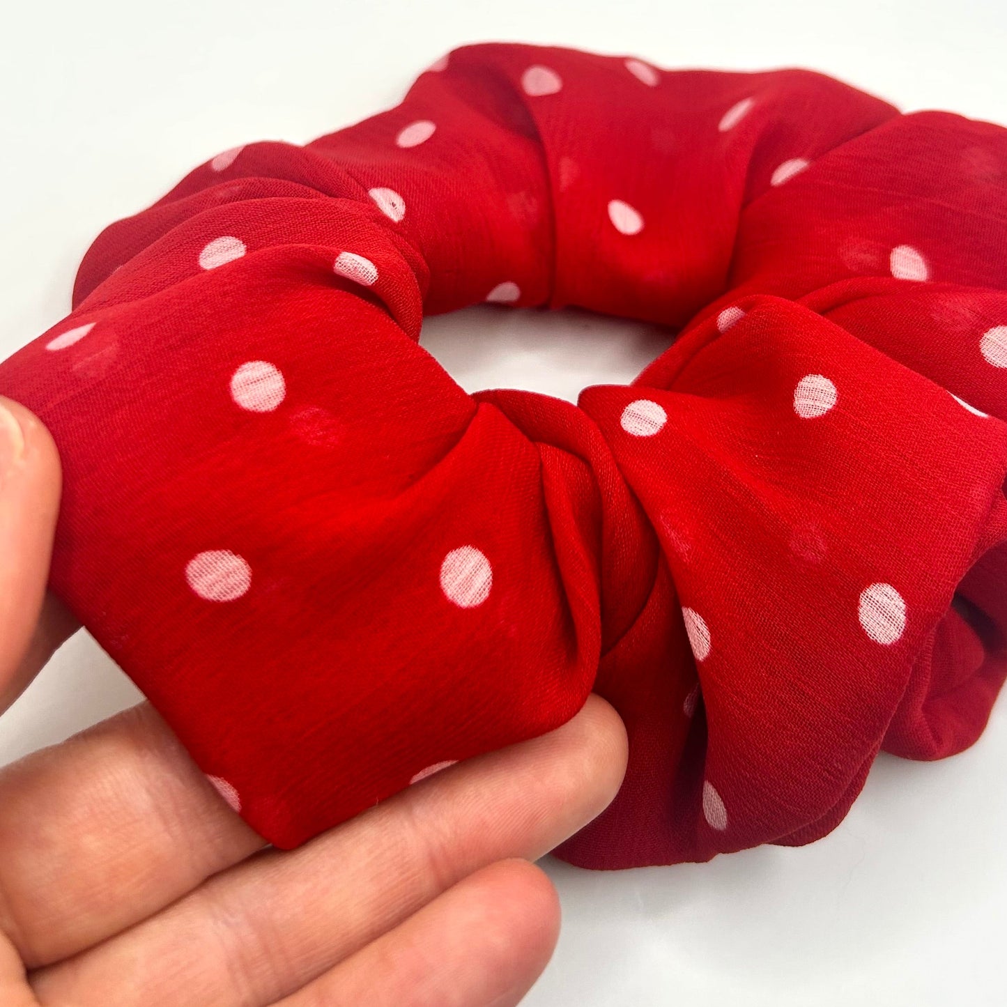 Classic Red Polka Dot Scrunchie