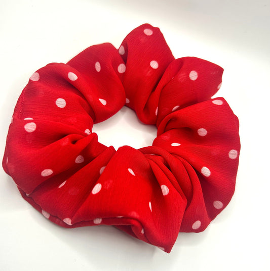 Classic Red Polka Dot Scrunchie
