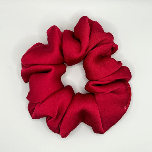 Raspberry Red Satin Scrunchie