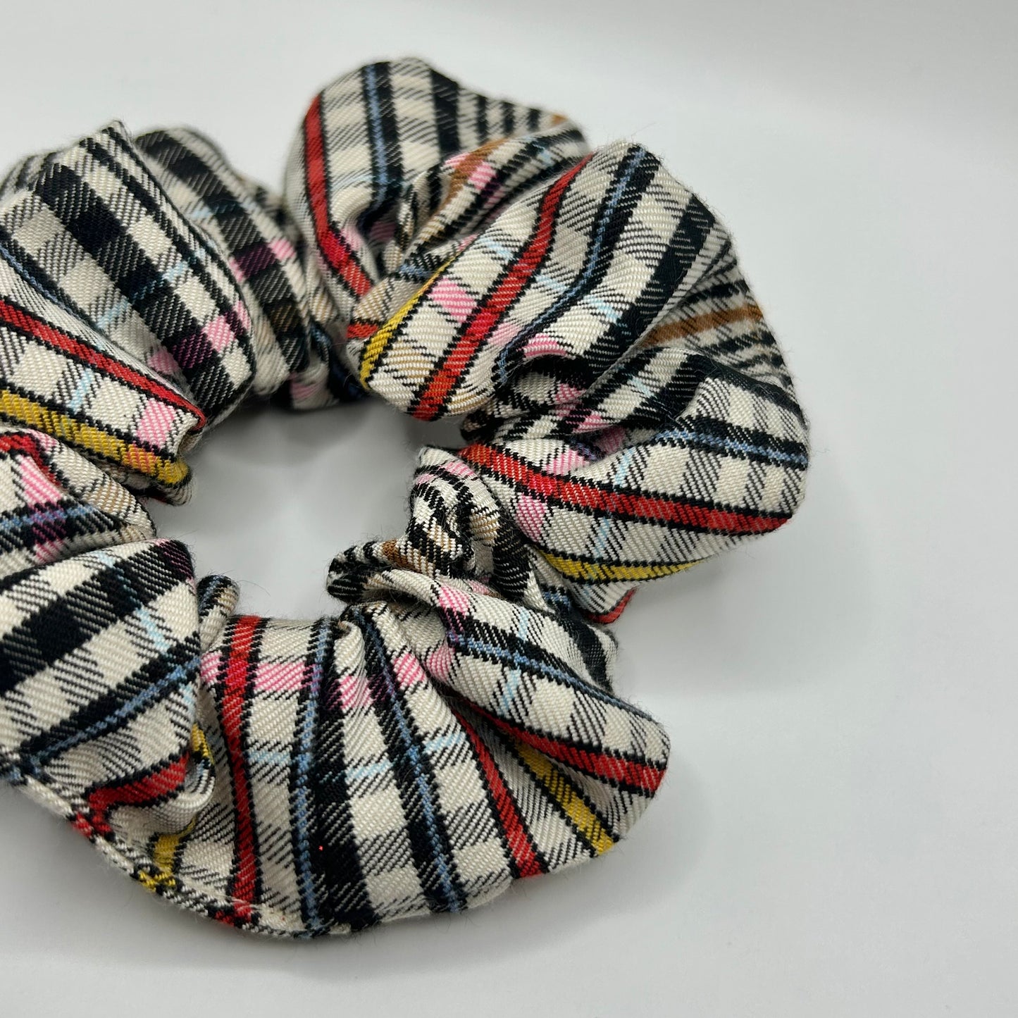 Multicoloured Checked Scrunchie