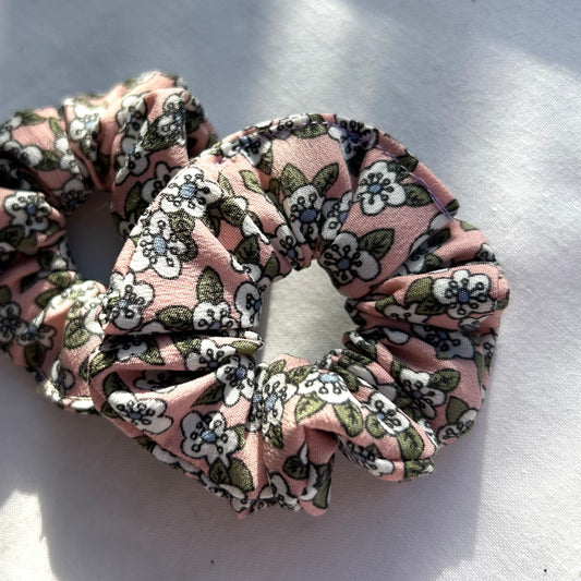 Pink Floral Baby Scrunchie