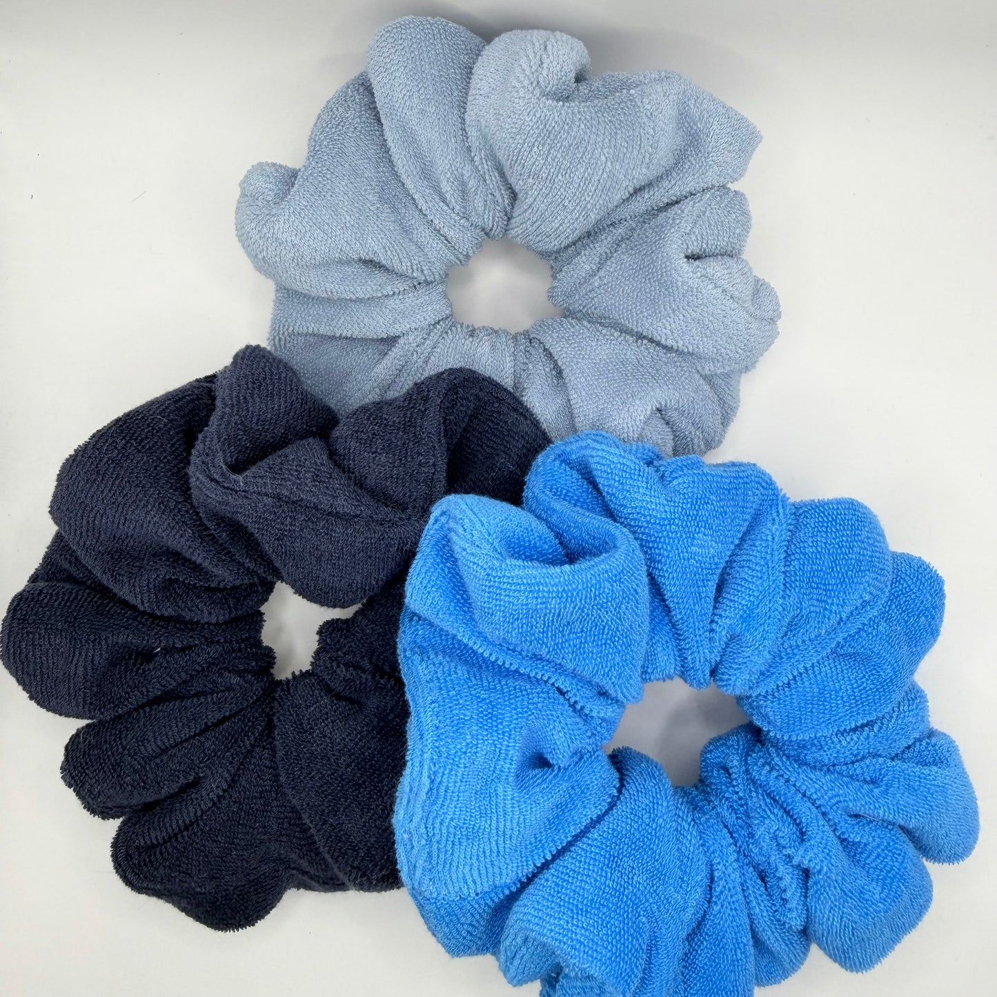 Navy Soft Towelling Scrunchie