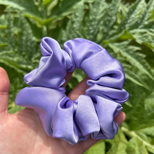 Lilac Satin Scrunchie