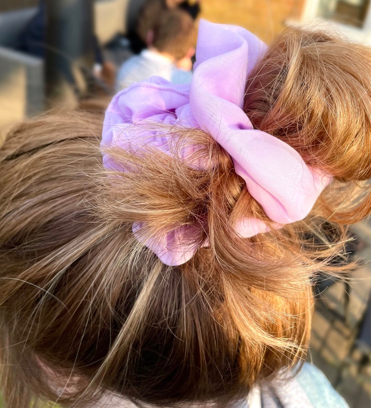 Lilac Organza Scrunchie