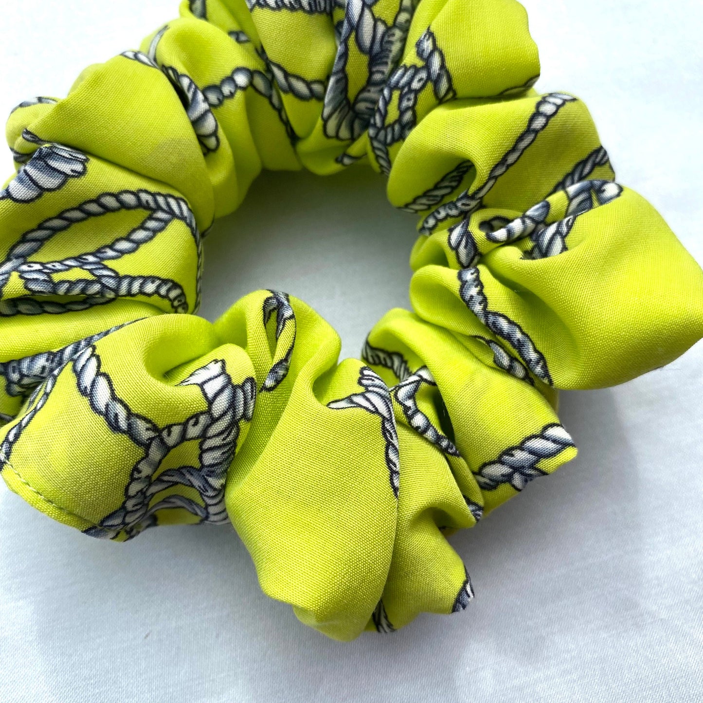 Nautical Lime Scrunchie