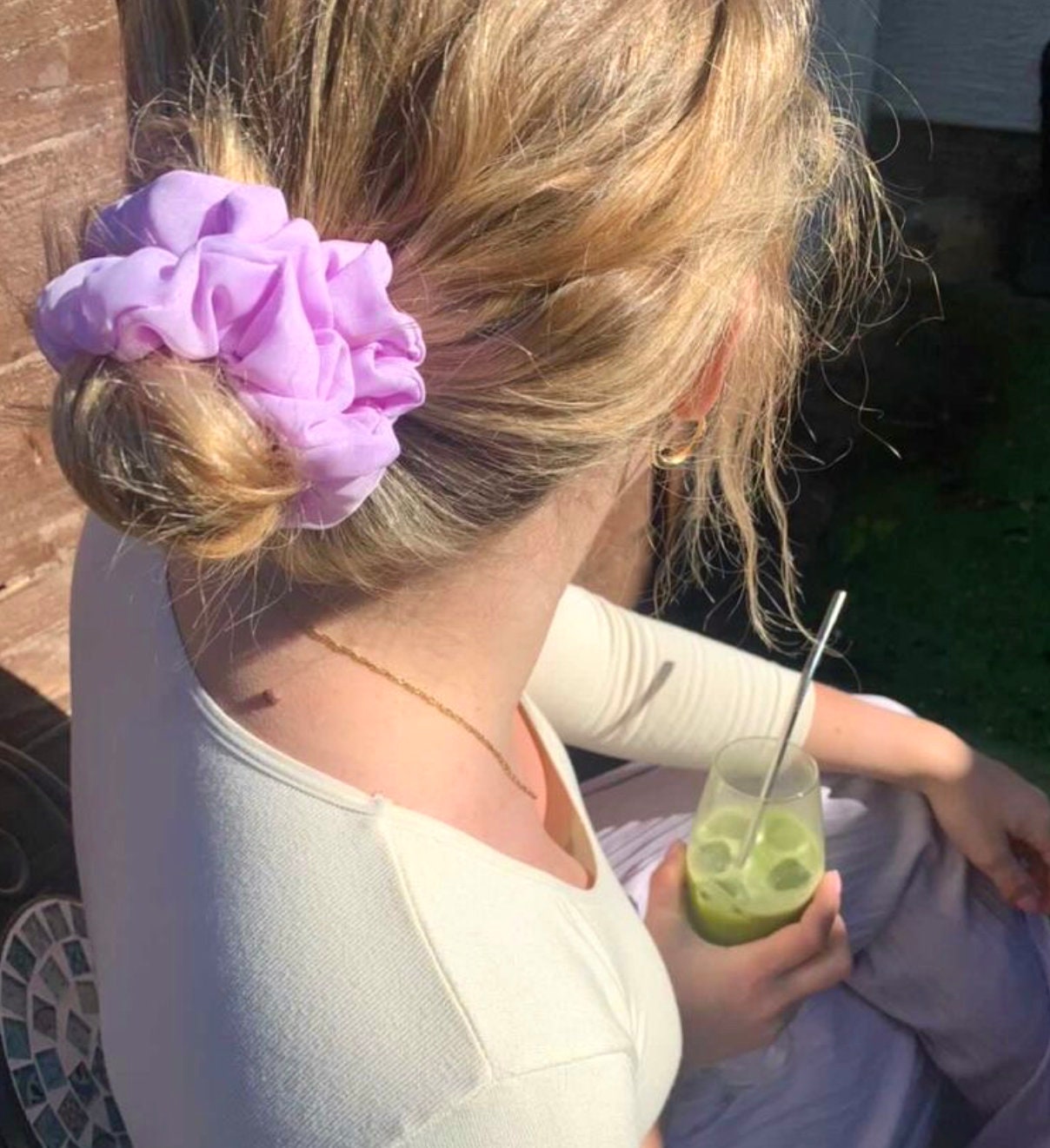Lilac Organza Scrunchie