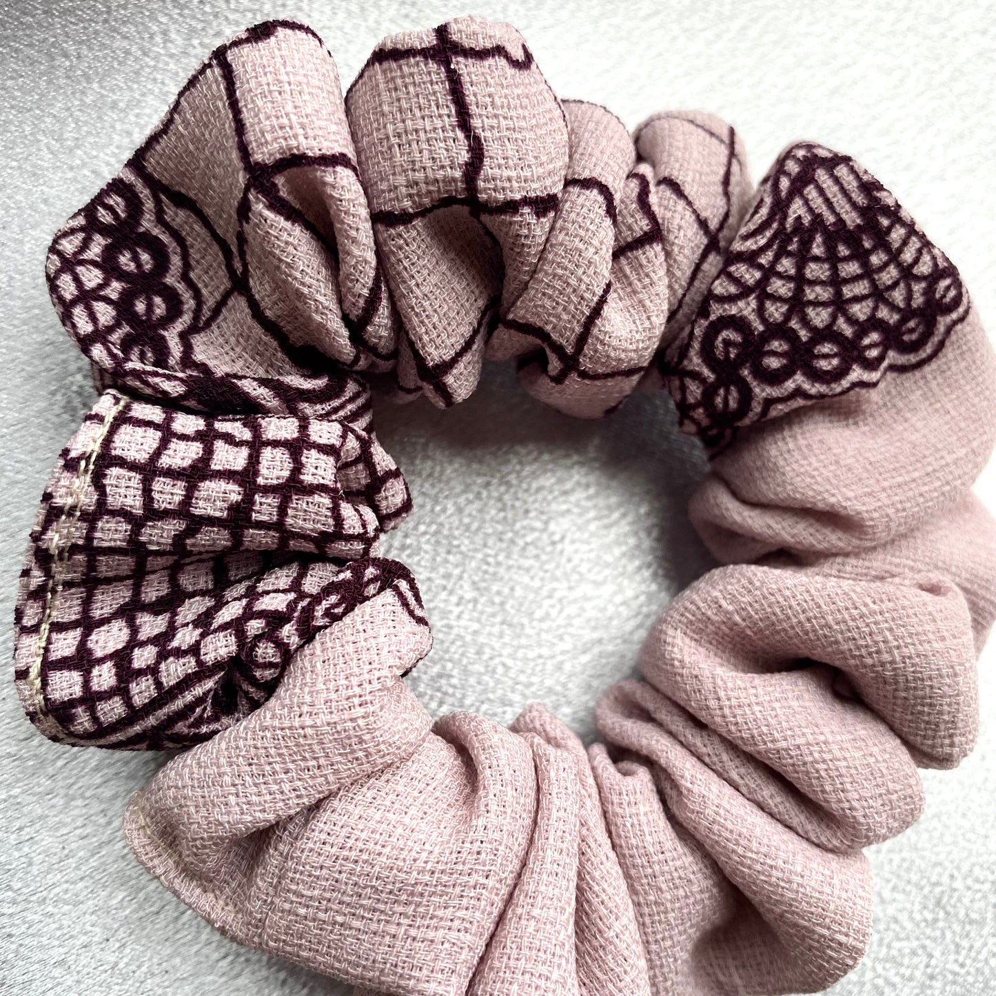 Lilac Lattice Scrunchie