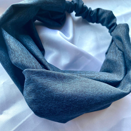 Navy Marl Thick and Sporty Twist Headband