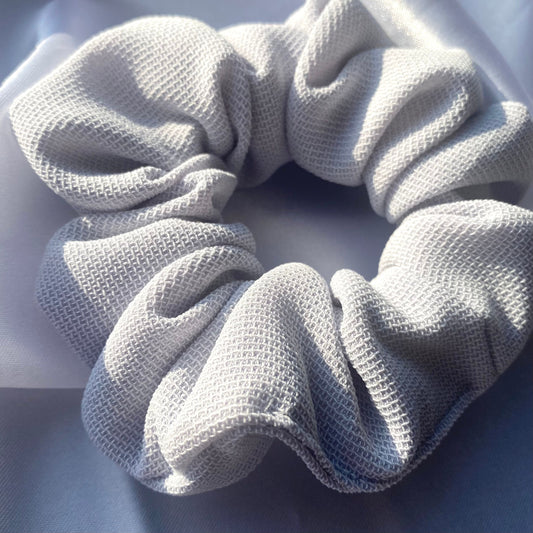 Light Grey Textured Scrunchie