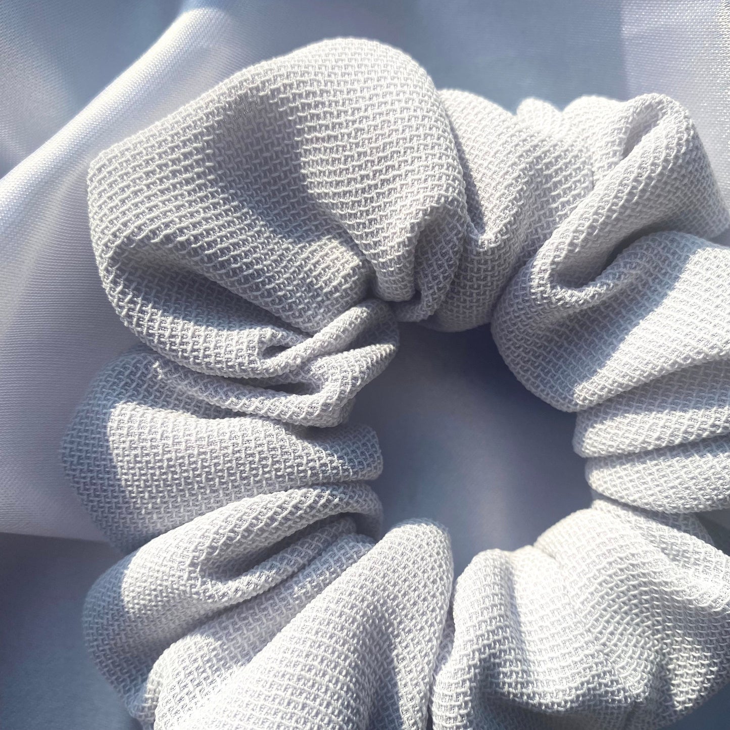 Light Grey Textured Scrunchie