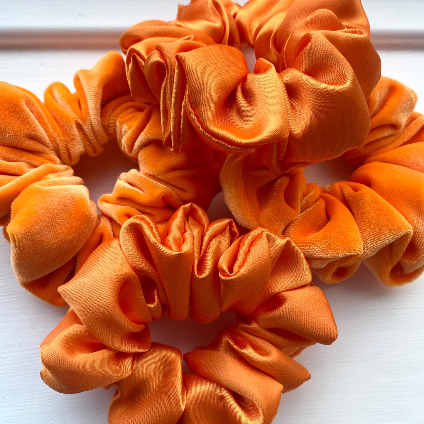 Tangerine Satin Scrunchie