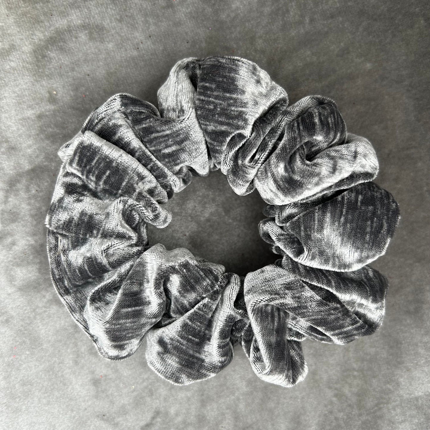 Shadow Grey Velvet Scrunchie