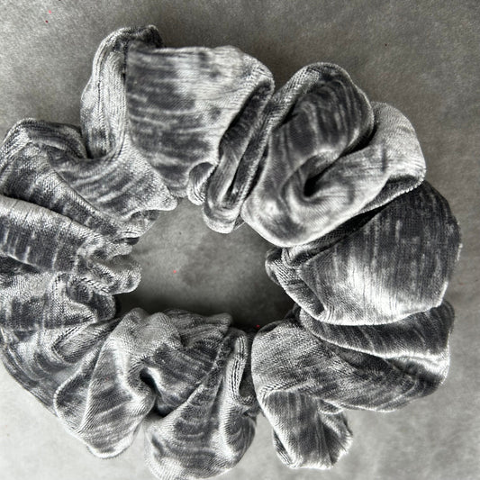 Shadow Grey Velvet Scrunchie