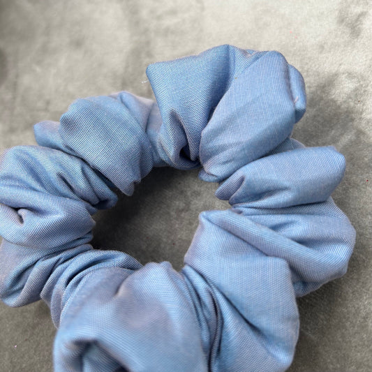 Baby Blue Scrunchie with Pink Iridescence