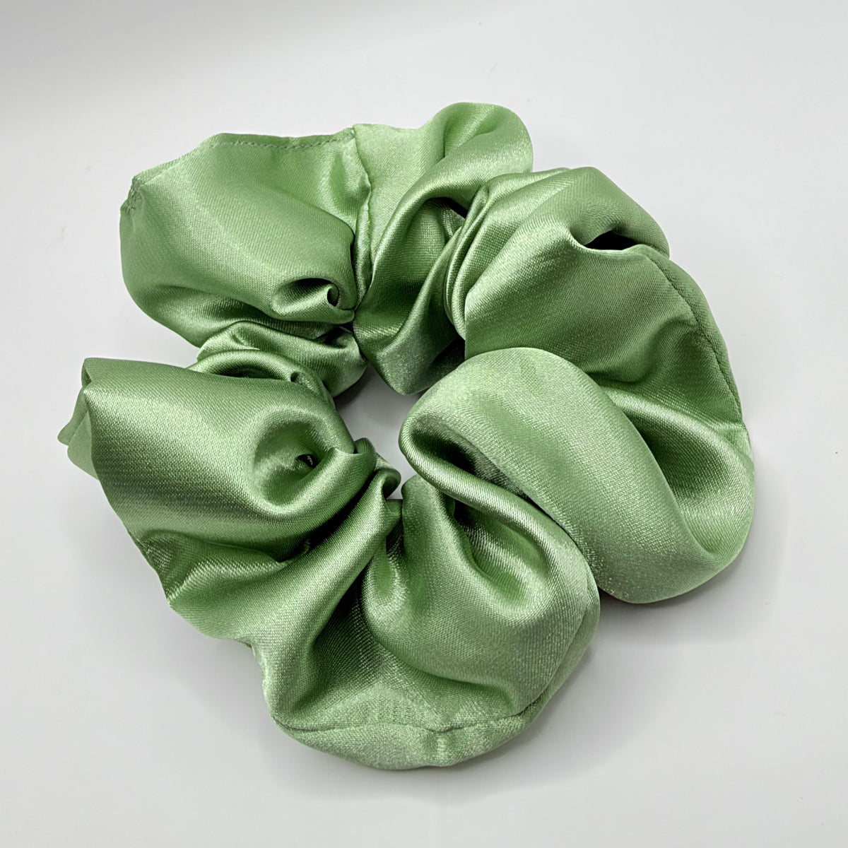 Sage Green Satin Scrunchie