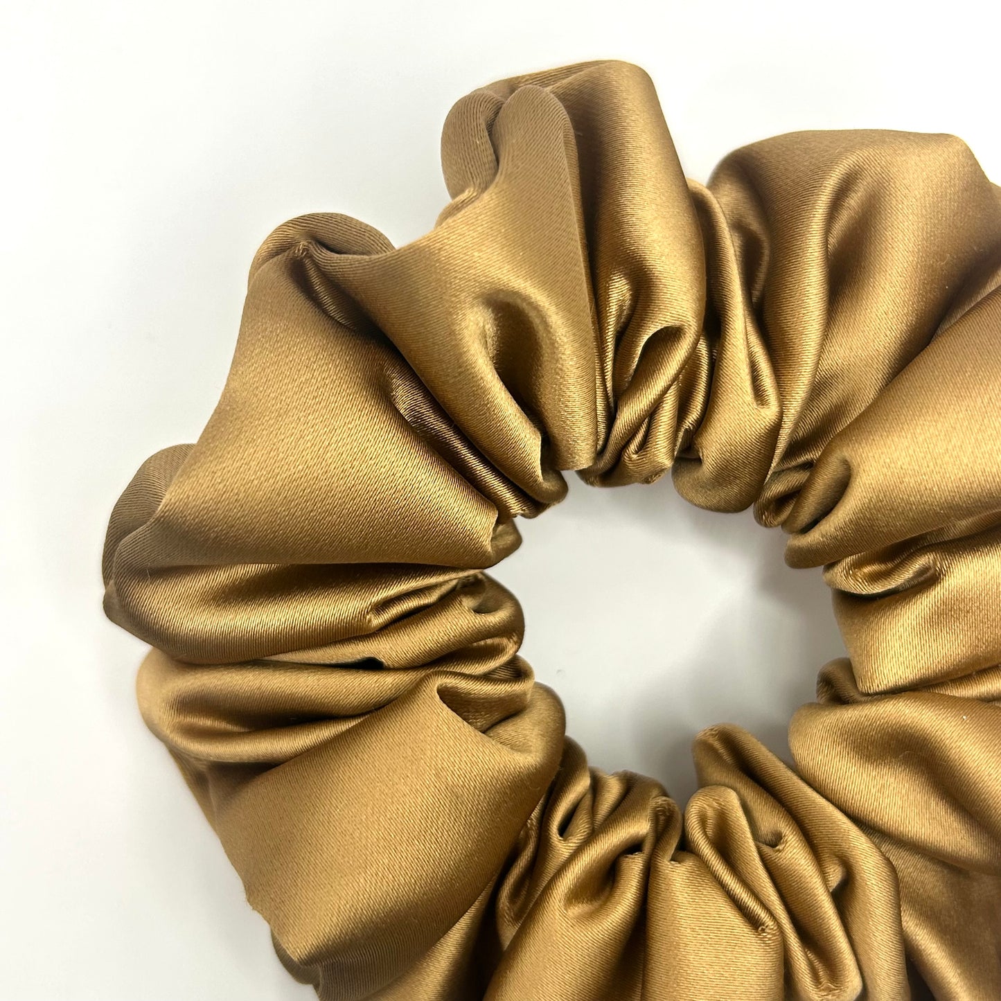 Mid Brown Satin Scrunchie