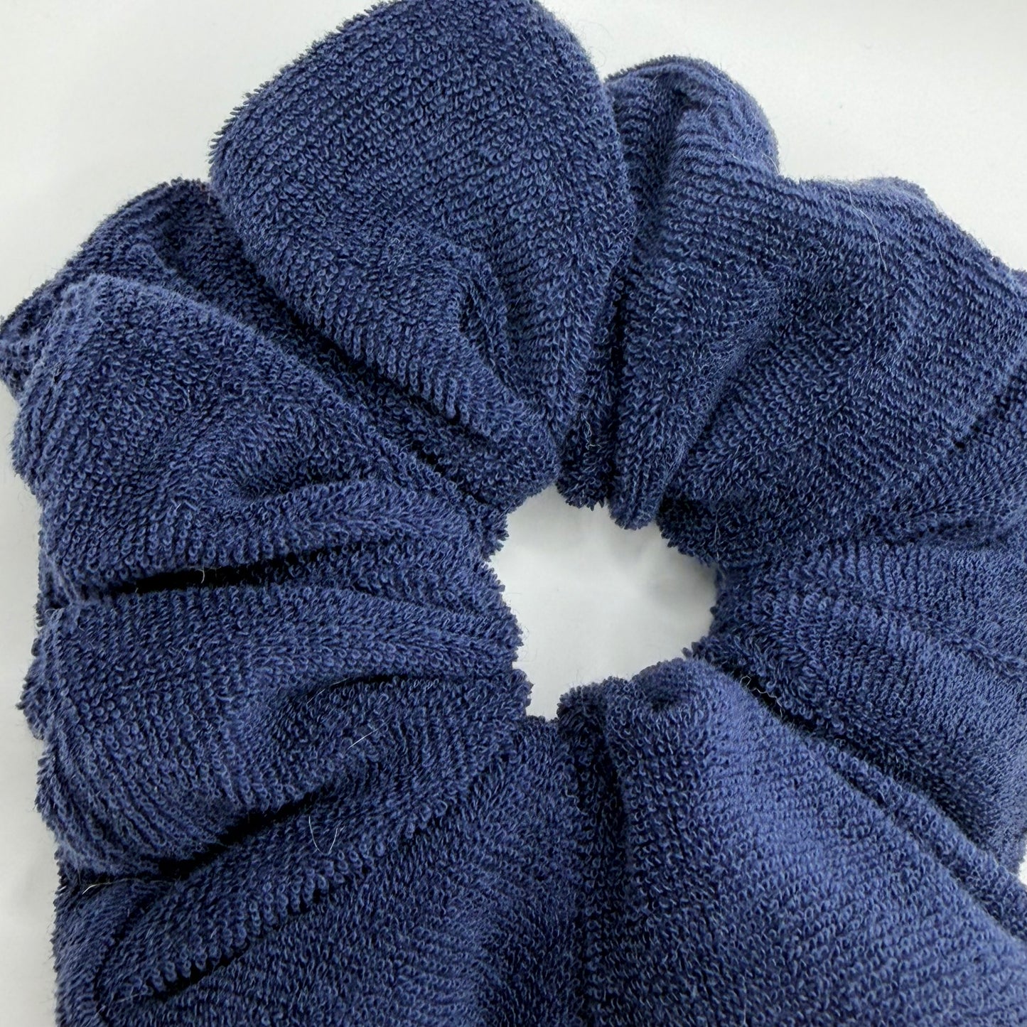 Navy Soft Towelling Scrunchie