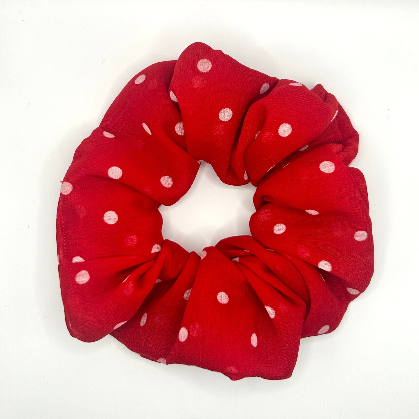 Classic Red Polka Dot Scrunchie