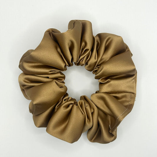 Mid Brown Satin Scrunchie