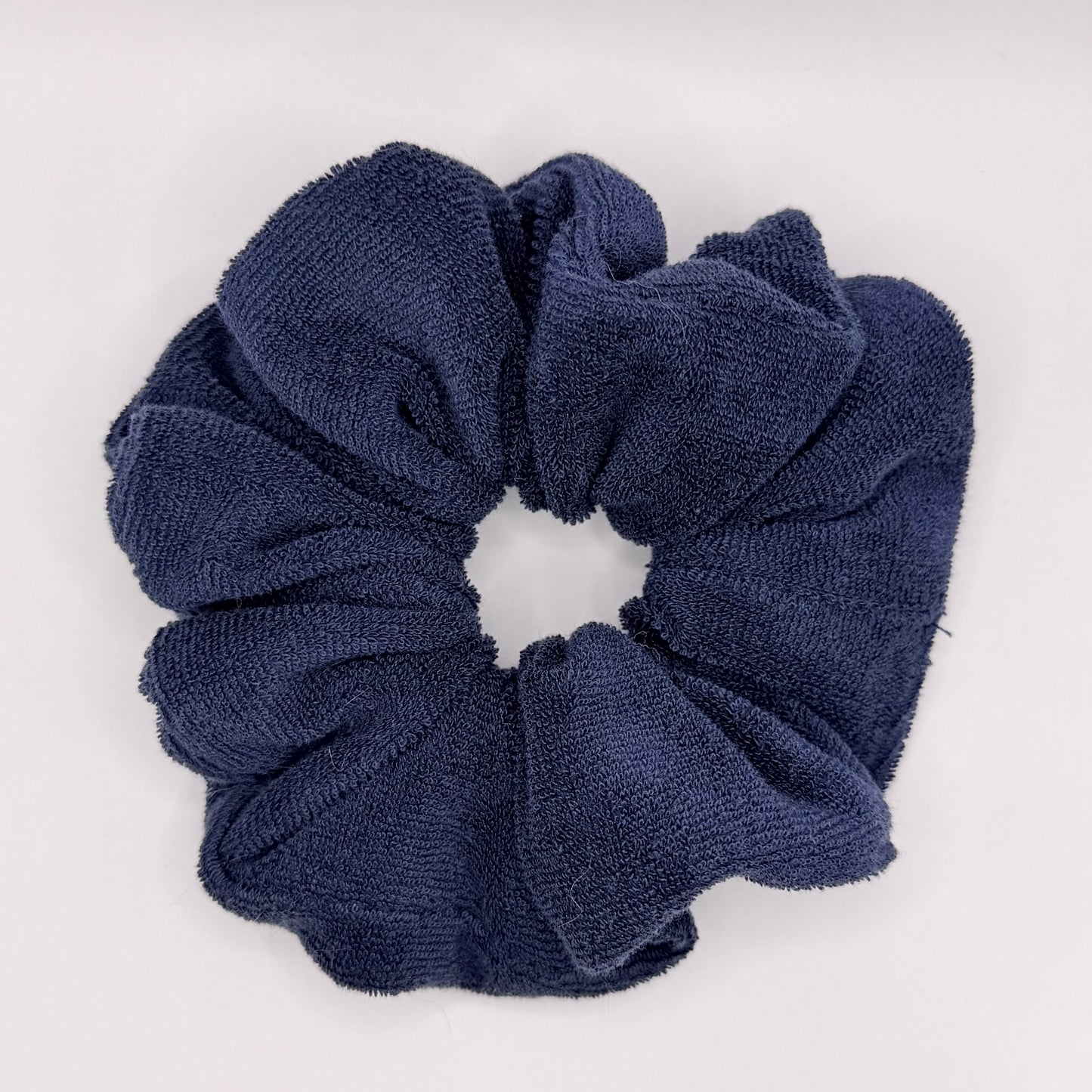 Navy Soft Towelling Scrunchie