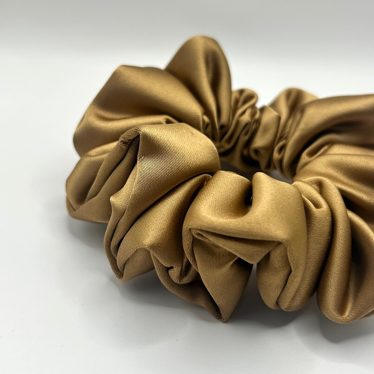 Mid Brown Satin Scrunchie
