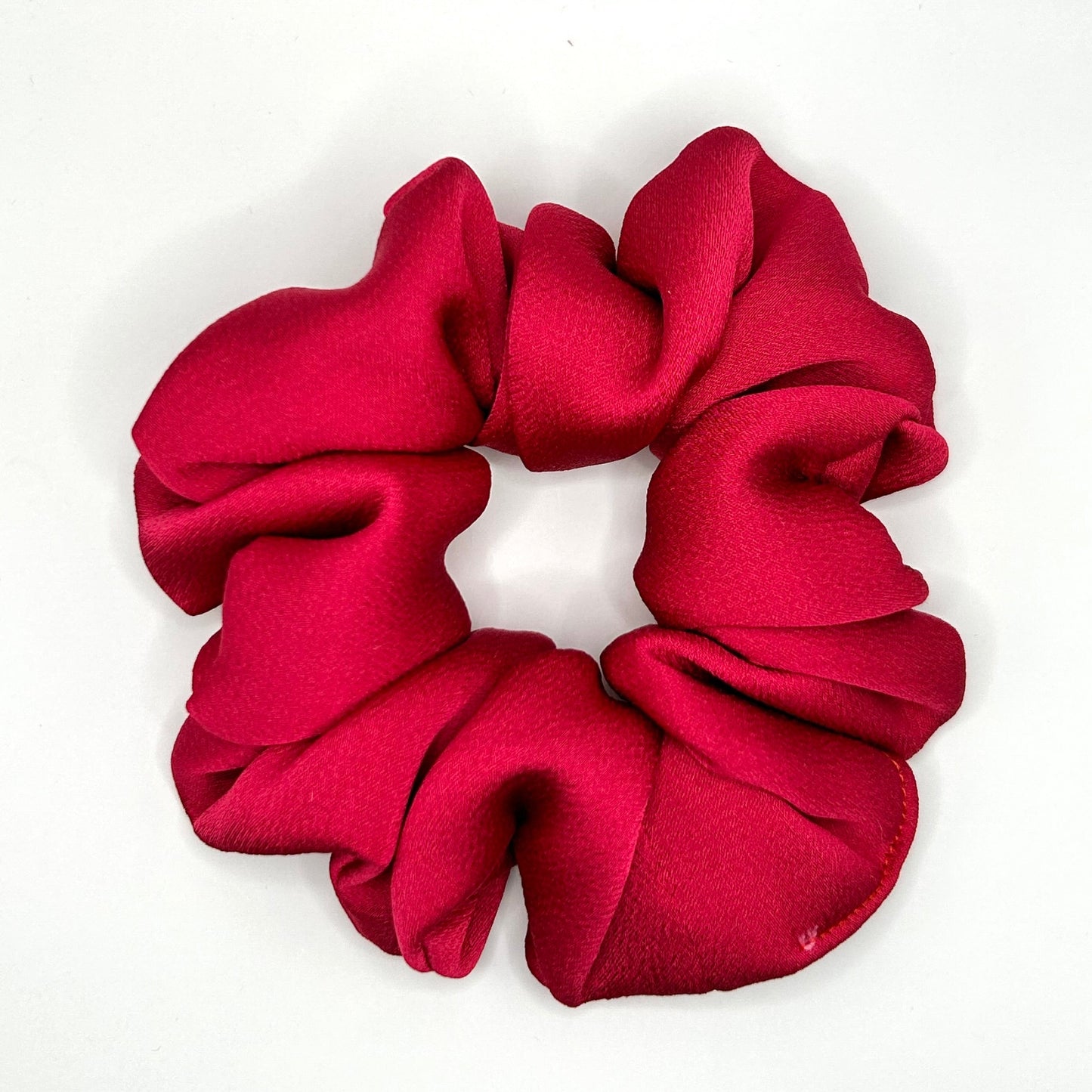Raspberry Red Satin Scrunchie