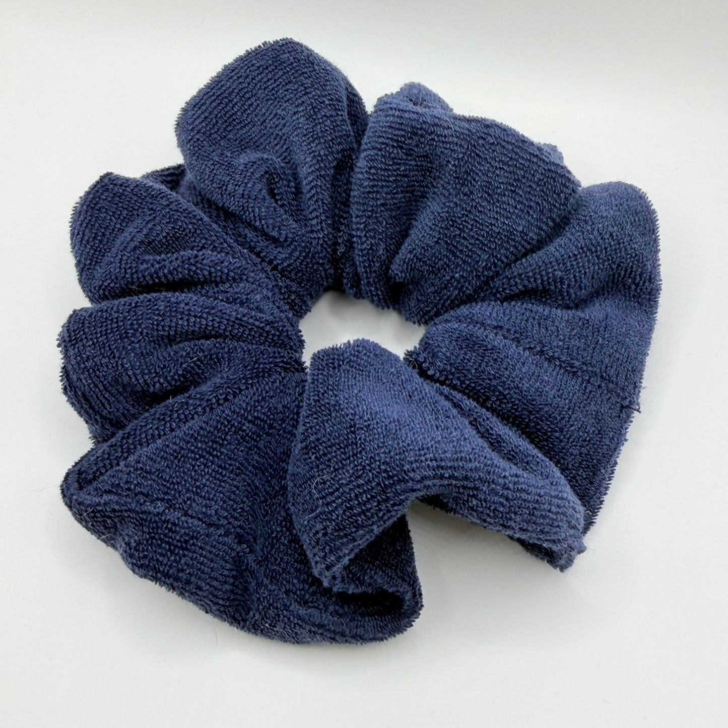 Navy Soft Towelling Scrunchie