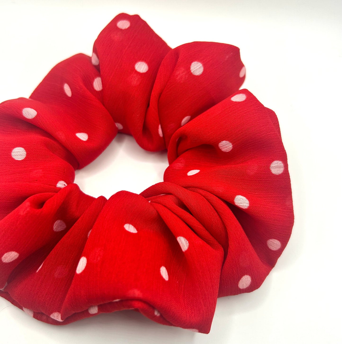 Classic Red Polka Dot Scrunchie