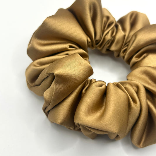 Mid Brown Satin Scrunchie