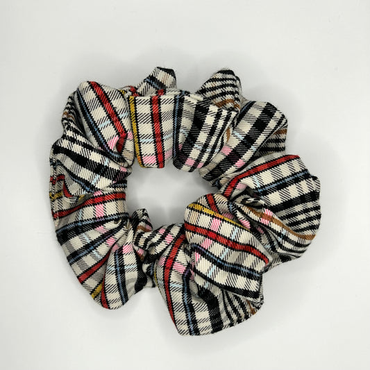 Multicoloured Checked Scrunchie