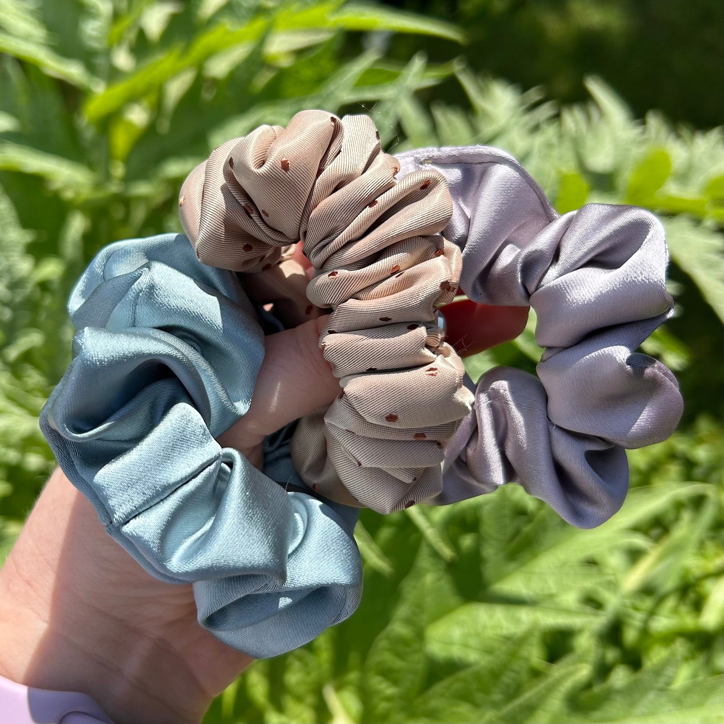 Pack of 3 Mini Satin Hair Scrunchies