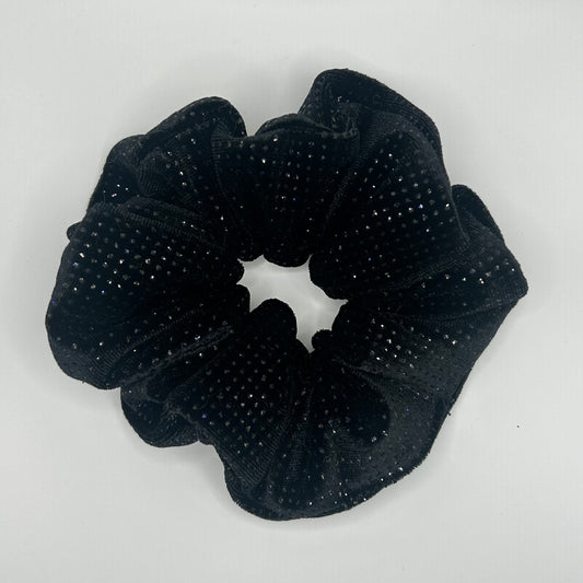 Black Sparkly Velvet Scrunchie