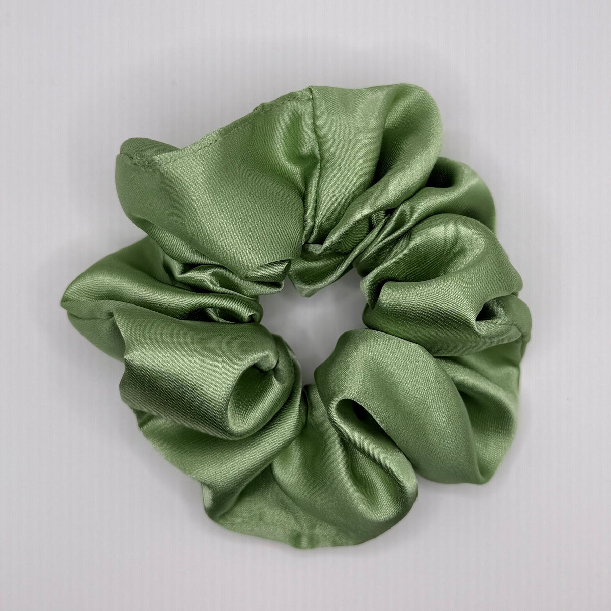 Sage Green Satin Scrunchie