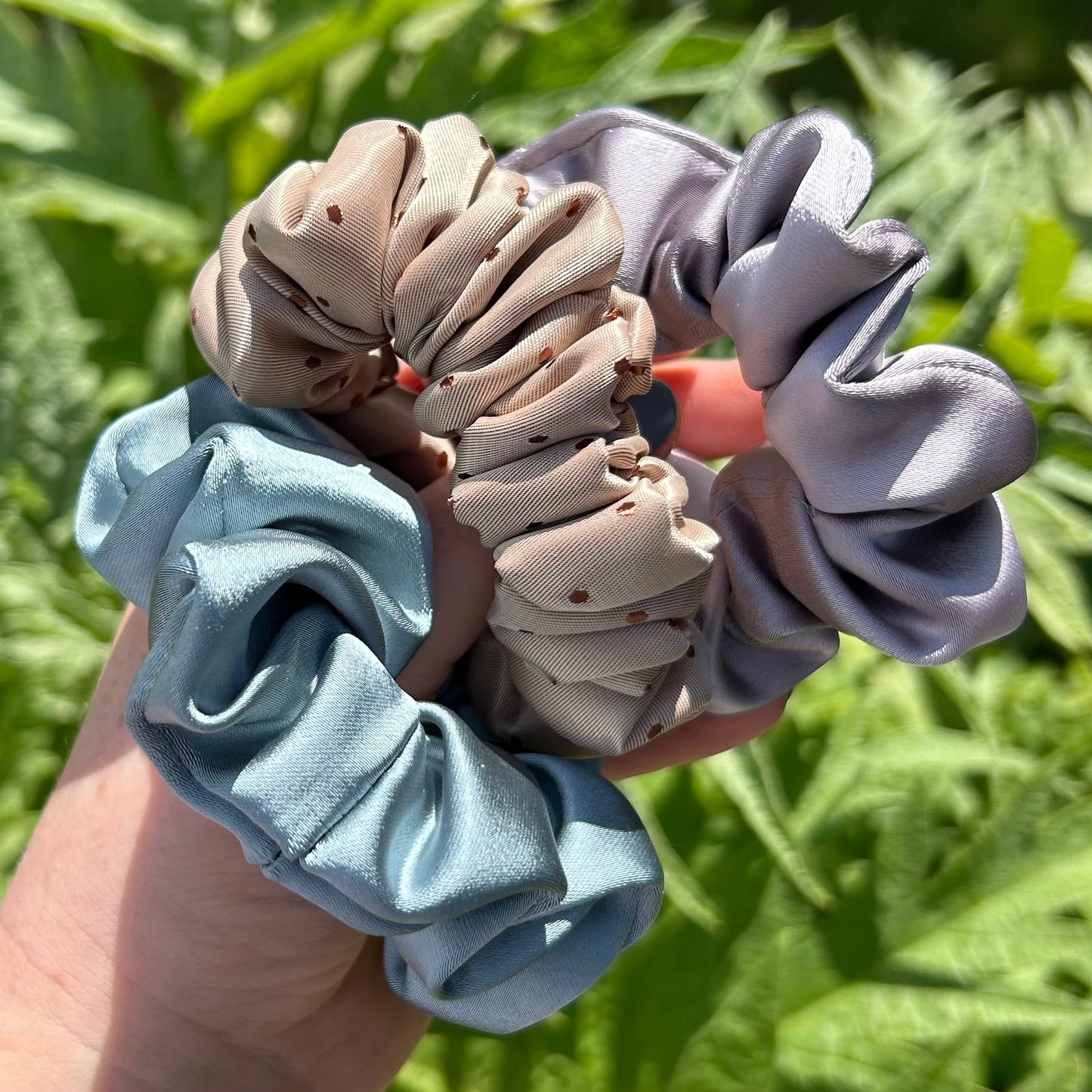 Pack of 3 Mini Satin Hair Scrunchies