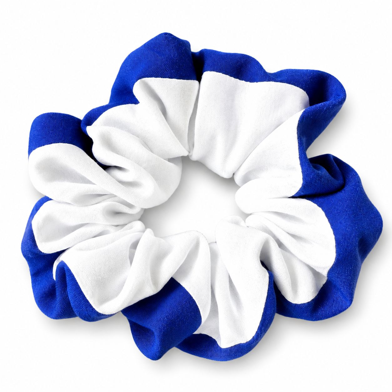 Scotland Blue & White Cotton Scrunchie