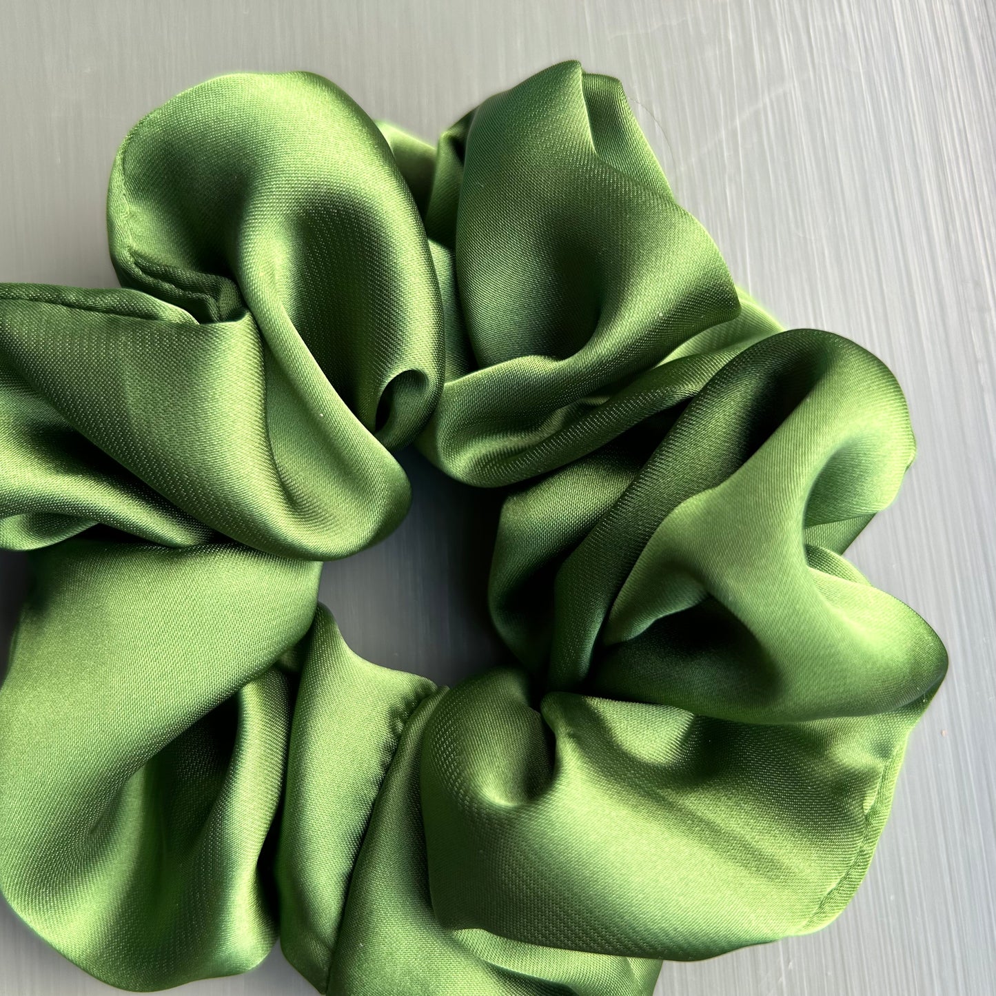 Emerald Green Satin Scrunchie