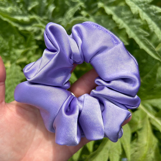 Lilac Satin Scrunchie