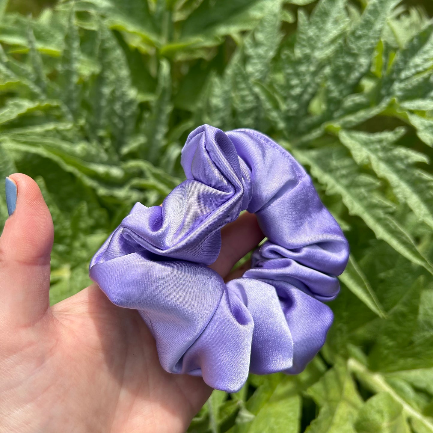 Lilac Satin Scrunchie