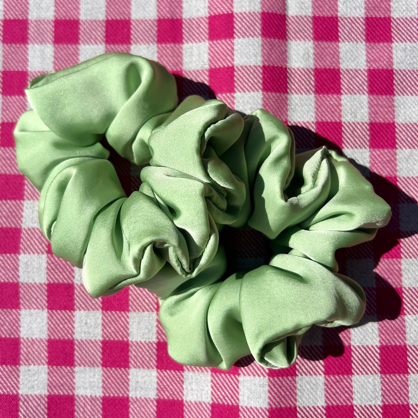 Pale Green Satin Scrunchie | Vegan/Faux Silk | That Scrunchie Brand