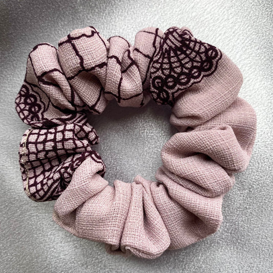 Lilac Lattice Scrunchie