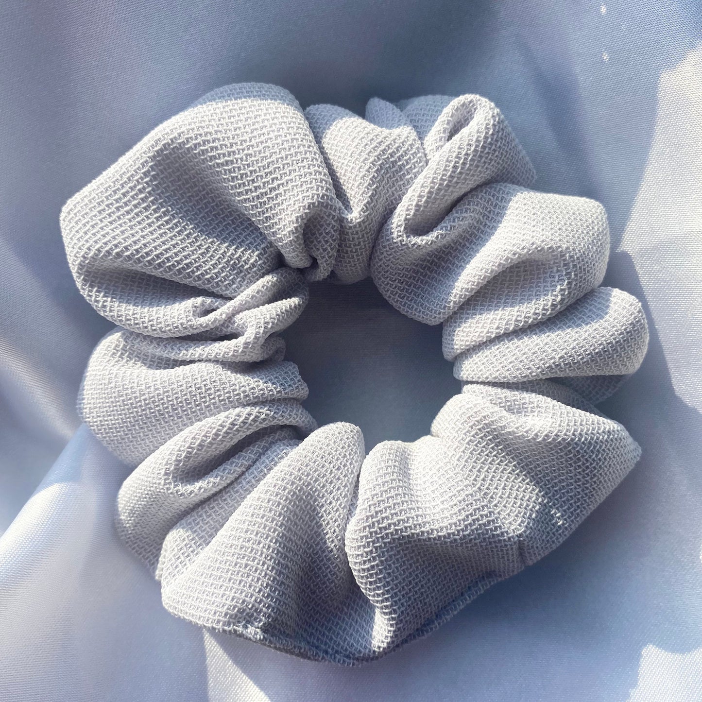 Light Grey Textured Scrunchie