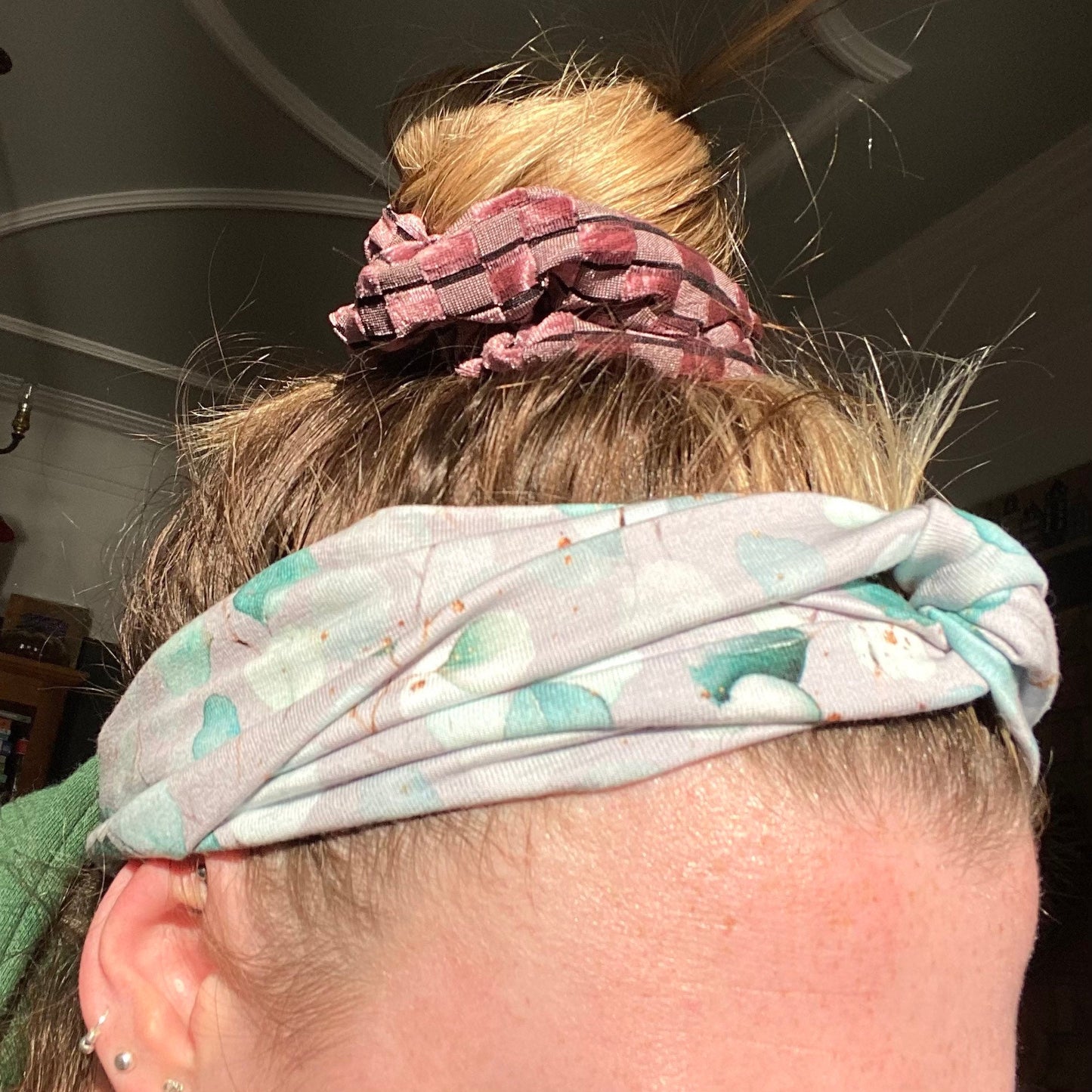 Light Grey Eucalyptus Twist Jersey Headband