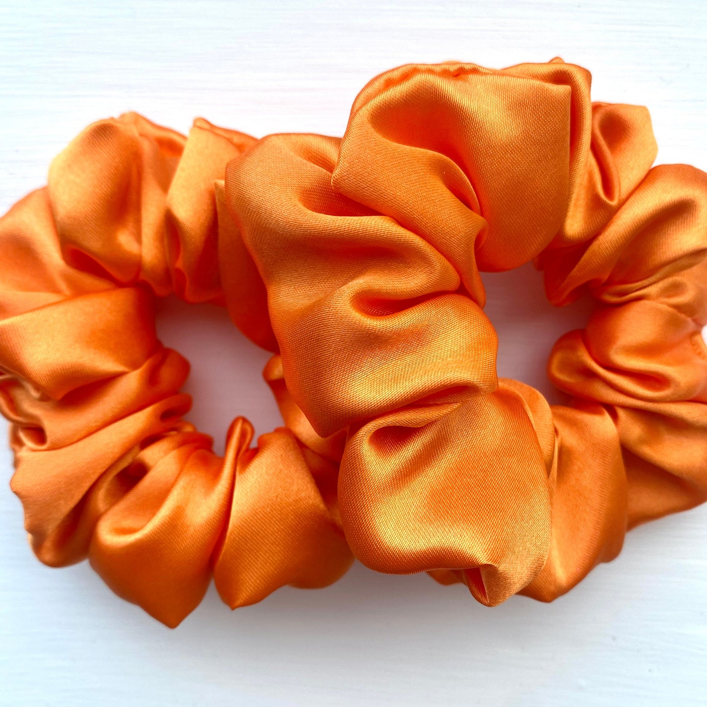 Tangerine Satin Scrunchie