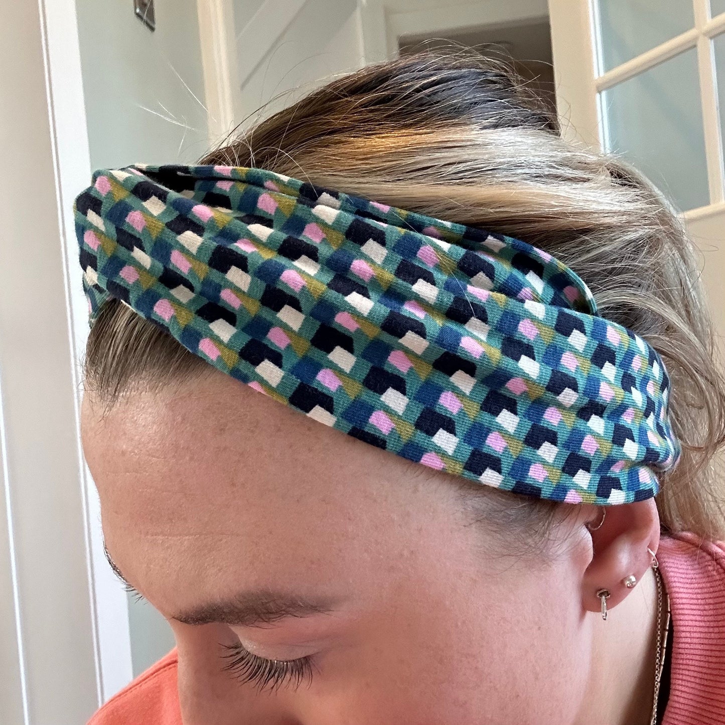 Geometric Pattern Jersey Headband