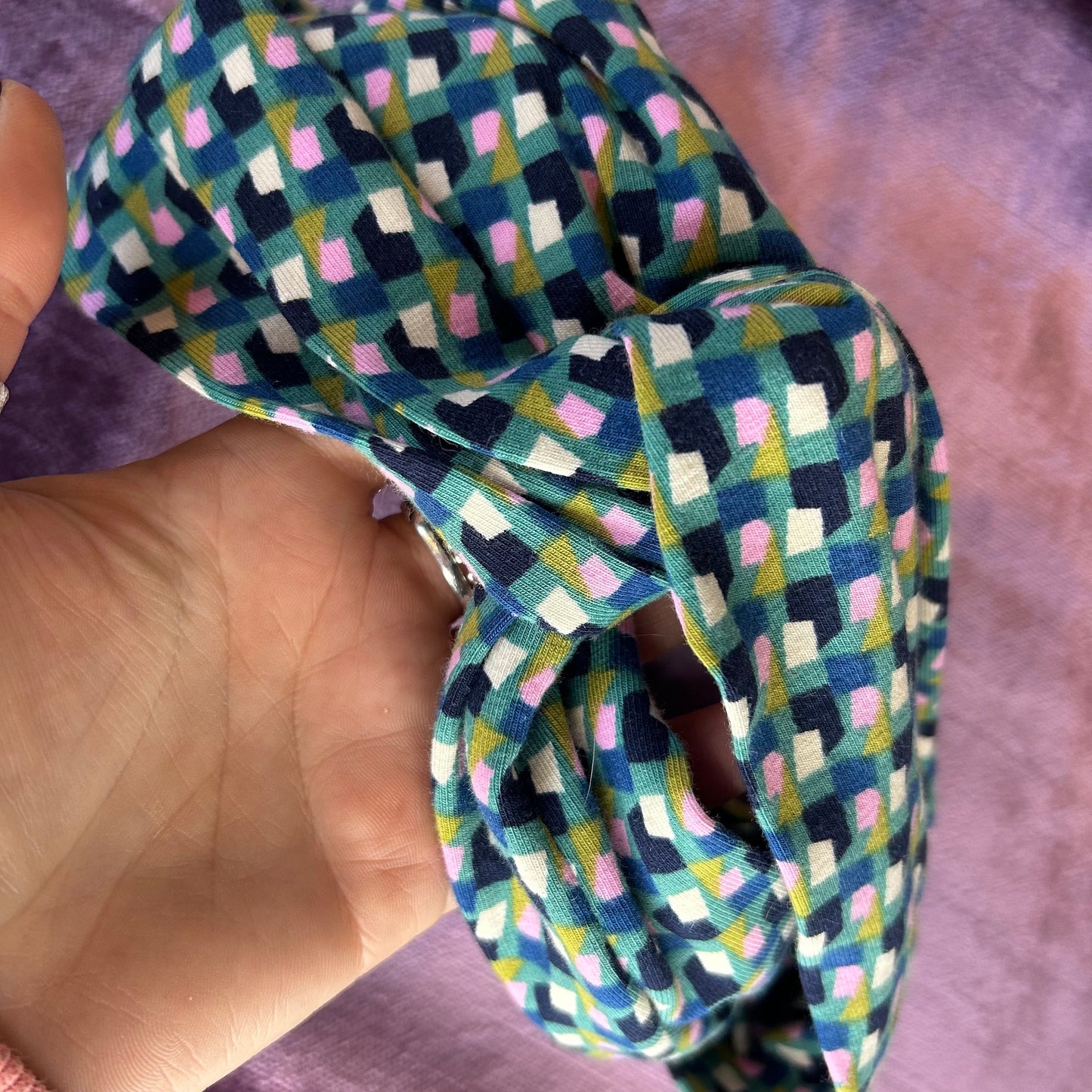 Geometric Pattern Jersey Headband