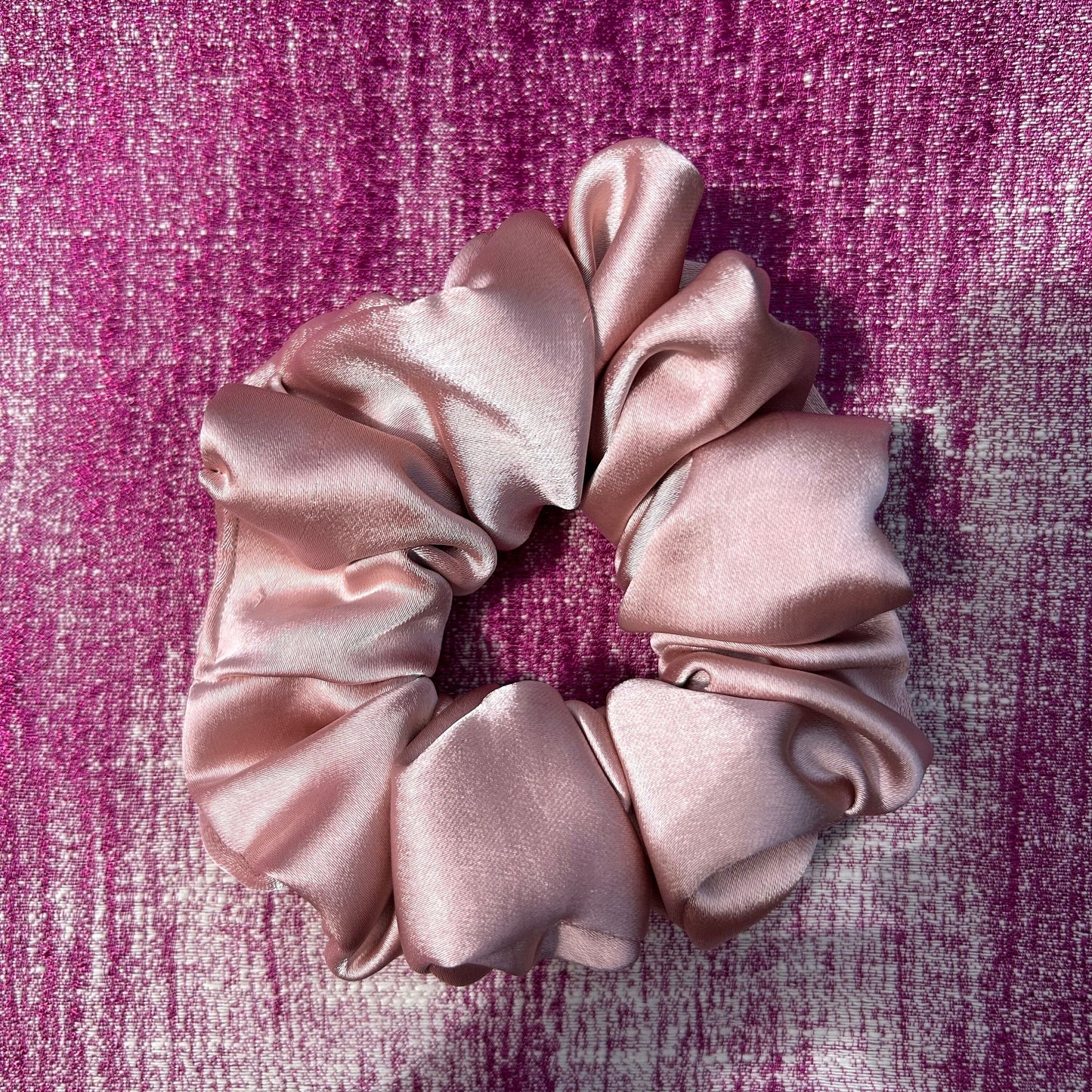 Soft Pink Luxury Satin Scrunchie