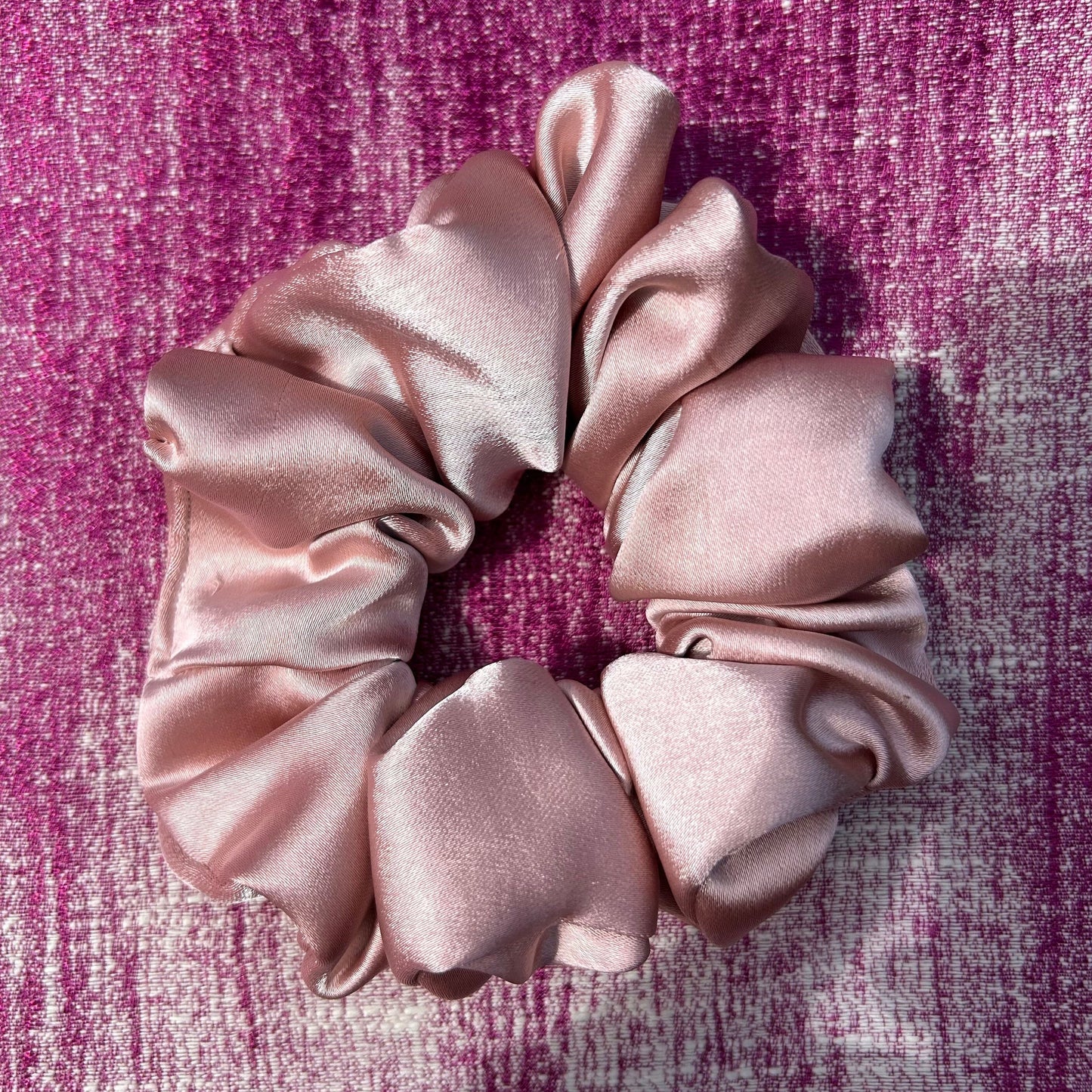 Soft Pink Luxury Satin Scrunchie