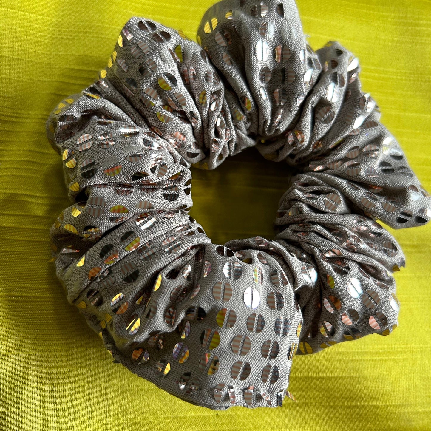 Grey Scrunchie with Sequins