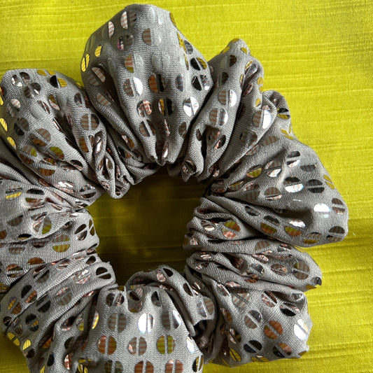 Grey Scrunchie with Sequins