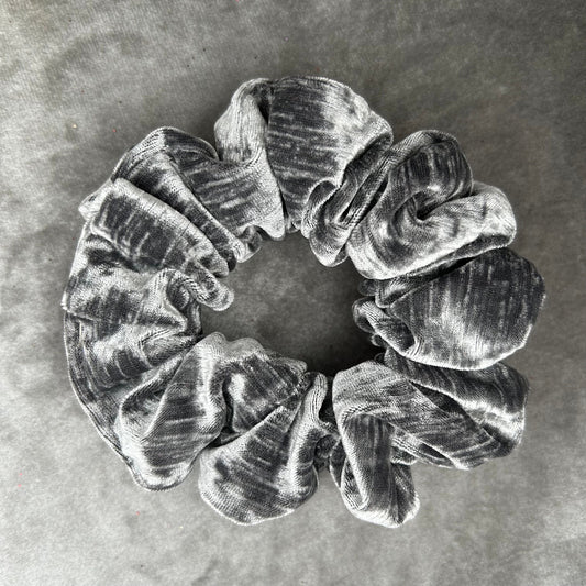Shadow Grey Velvet Scrunchie